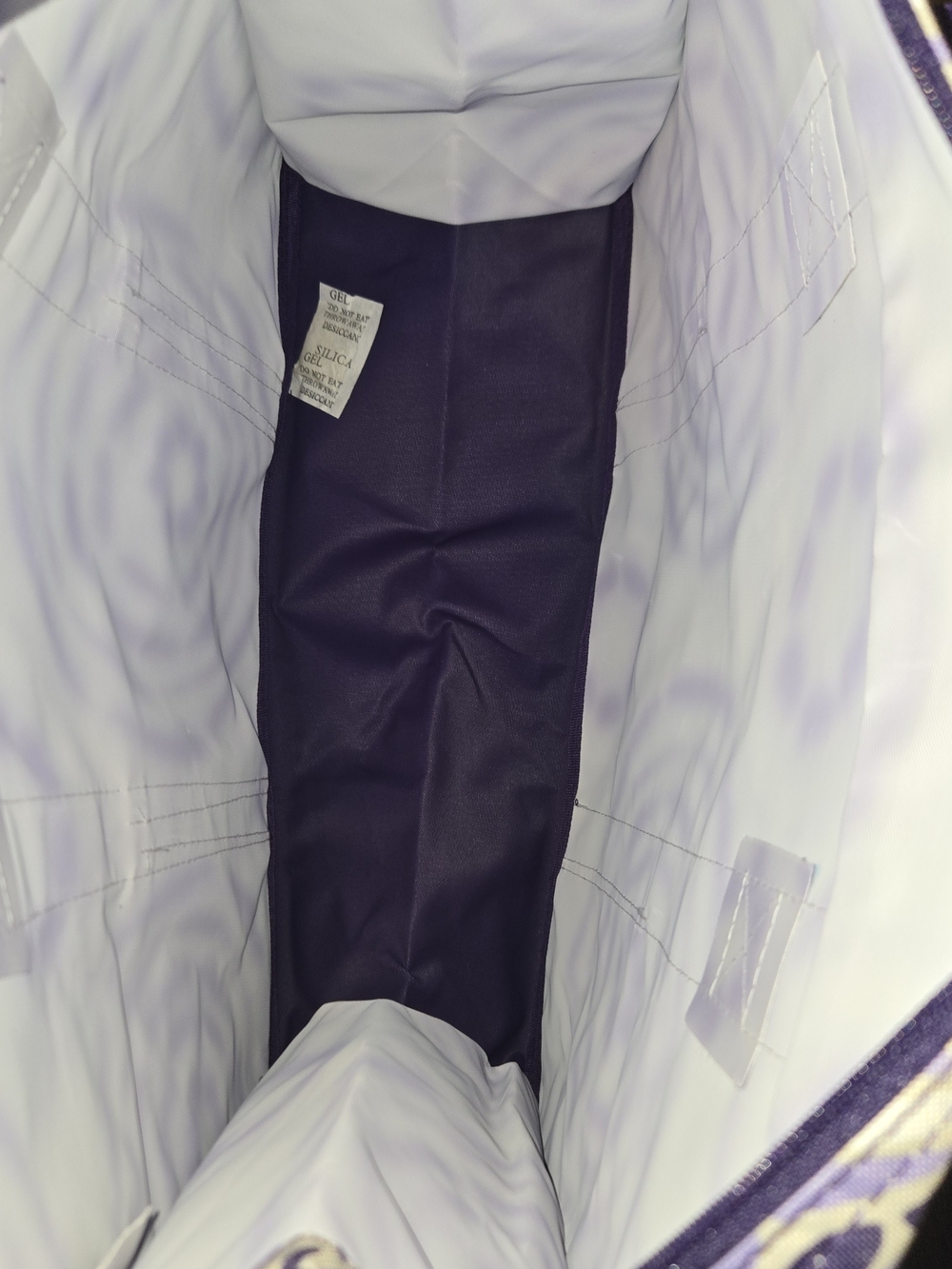 Thirty One Purple Geo Pop Retired Organizing Utility Tote Bag New - Picture 3 of 6